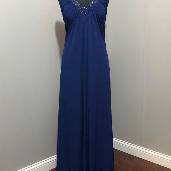 Alex evenings formal dress navy blue NWT size 10 - Picture 5 of 7